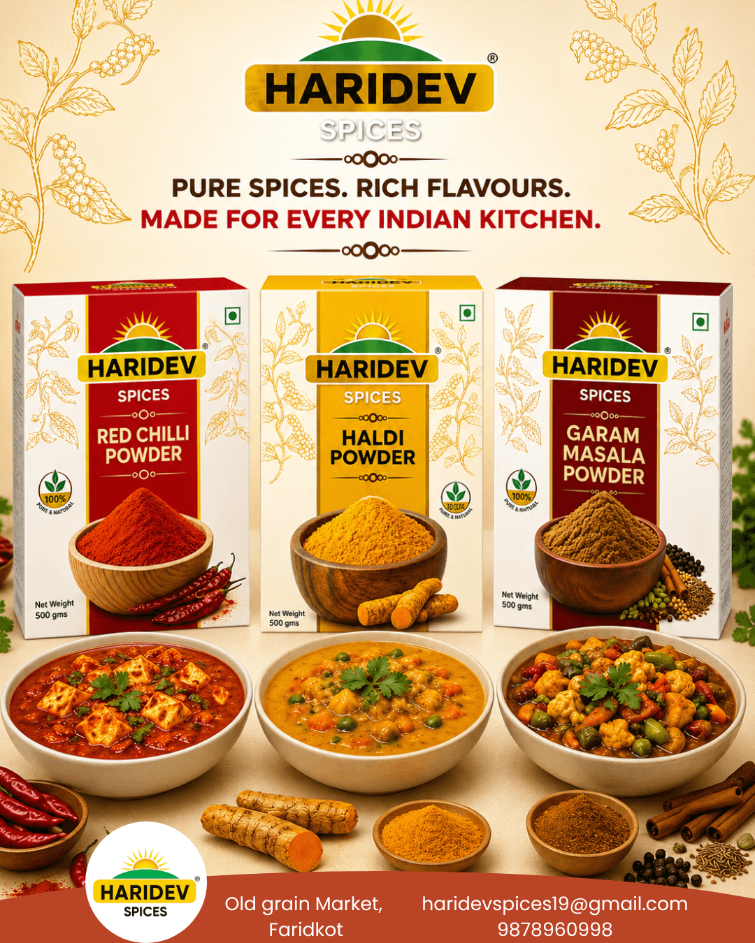 TR Global spices assortment for export