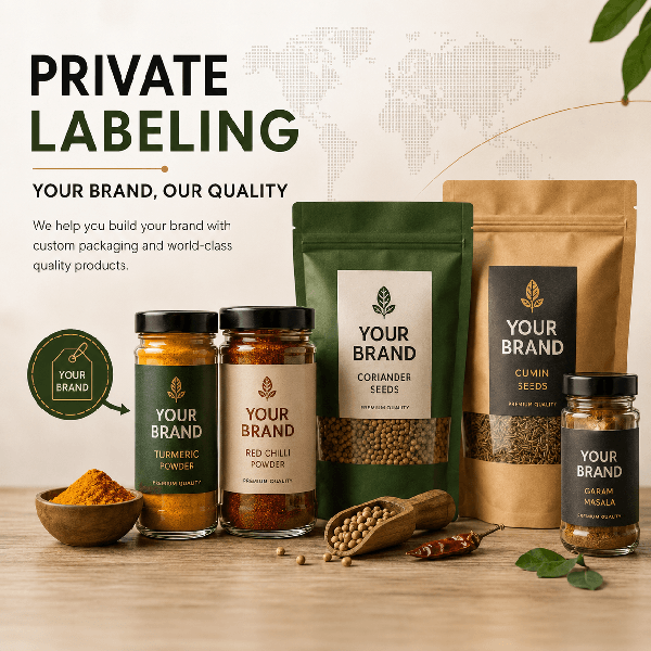 Private label spice and rice packaging for export markets